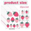 Pegatinas de Pared de Frutas Transfronterizas Fresa Durazno Estilo Pastoral Nórdico Autoadhesivas Decoración para el Hogar Cocina Habitación Pegatinas de Pared Lindas