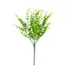 Combinação de Flores Artificiais Falsas Mais Vendida na Amazon Flores de Eucalipto Simuladas Plantas Verdes Decoração de Interior Flores de Grama de Primavera Pequenas
