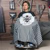 Bufanda de corte de pelo negra creativa para adultos, tinte para el cabello, peluquería, bufanda transpirable antiadherente, fábrica al por mayor, bufanda de corte de pelo