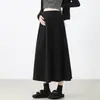 Falda media de maternidad, nuevo estilo primavera/otoño 2026, falda de maternidad talla grande, falda larga que no aprieta la barriga, adecuada para mujeres menudas