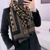 25 Novos Cachecóis de Faux Cashmere para Outono e Inverno com Padrão de Pássaro Azul, Xales para Escritório, Cachecóis Versáteis Estilo Coreano para Atacado