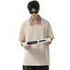 Camiseta Casual de Retalhos Xadrez em Cores Contrastantes com Manga Curta para Homens e Mulheres 2026 Verão Novo Estilo Gola Polo Camiseta de Manga Meia