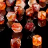 Jingde Jewelry Ágata Vermelha Koi Natural Octagonal Contas Soltas Cristal Fantasma Vermelho Acessórios para Pulseira DIY Multi-Pedras Atacado