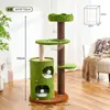 Estrutura de Escalada para Gatos em Madeira Maciça para Apartamentos Pequenos, Economizadora de Espaço, Casa para Gatos de Uso Doméstico, Arranhador, Árvore para Gatos, Cápsula Espacial Integrada, Brinquedo para Gatos