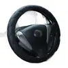 Cubierta para Volante de Coche, Universal para Todas las Estaciones, Cuero Sin Anillo Interior, Cubierta Elástica de Cuero, Resistente al Desgaste, Antideslizante, Bordado Acolchado, Funda para Manillar Popular de Venta Transfronteriza