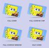 Tarjeta de crédito temática de Bob Esponja transfronteriza pegatina personalizada impermeable 2x 3.4 pulgadas individual/traje opcional