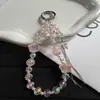 Nueva cadena para teléfono de borla de mariposa con cuentas en forma de estrella, ligera, lujosa y delicada, perfecta para bolsos de niñas y como llavero