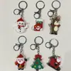 Nuevo Llavero de Muñeco de Navidad Árbol de Navidad Papá Noel Calcetines de Navidad Hebilla Plateada Accesorios Adornos Colgante Hebilla Plateada