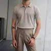 Camisa polo casual ligera de verano para hombre, corte slim, moda estilo coreano, camiseta de manga corta, tendencia, venta al por mayor de fábrica transfronteriza