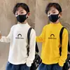 Y2579 # 2025 Nueva Camiseta Térmica de Manga Larga para Niños Primavera y Otoño Camiseta Base de Cuello Medio Alto para Niños Top Elegante para Niños