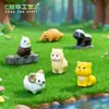 Una colección de adorables figuritas de animales en miniatura para crear paisajes en miniatura, perfectas para decoraciones de casa de muñecas DIY, adornos para coche y expositores de escritorio