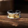 Anillo Plateado "Edicto de Auspiciosidad" para Hombre, Estilo Taoísta, Bendición del Oficial Celestial, Anillo Individual, Venta Directa del Fabricante