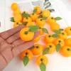 Mini Naranja de Plástico Simulada Naranja Pequeña Modelo de Fruta Falsa Accesorios para Fotografía Decoración del Hogar Modelo DIY