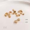 Accesorios de color oro 14K de larga duración, tapones para oreja, tapón de mariposa para oreja, material para accesorios de oreja hechos a mano DIY, suministro directo