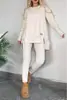 2024 Europa y Estados Unidos explosiones transfronterizas otoño e invierno top de mujer con abertura manga larga cuello redondo casual color sólido traje de terciopelo