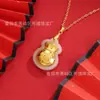 Colgante Bolsa de la Suerte Jade Incrustado en Oro Colgante Bolsa de la Suerte Jade Blanco Colgante de Jade para Hombres y Mujeres Joyería Venta Regalo Al Por Mayor