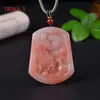 Flor de Melocotón Natural Donut Relleno Manzana Nube Auspiciosa Candado Colgante de Jade Anillo de Paz Colgante Suministro en Vivo Suministro de Comercio Exterior