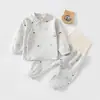 Conjunto de Ropa de Otoño sin Mangas para Recién Nacidos Grado A 100% Algodón Ropa Suave y Amigable con la Piel para Bebé Primavera y Otoño Pantalones de Otoño para Bebé