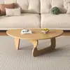 Mesa de Centro de Madera Maciza para Sala de Estar, Lujo Ligero, Mesa Triangular de Forma Especial Moderna y Sencilla, Mesa de Café Creativa para Balcón de Apartamento Pequeño de Celebridad de Internet