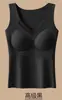 Ventas Directas de Fábrica Otoño e Invierno Nuevo Chaleco Térmico de Encaje con Cuello en V Top Sin Mangas Seamless de Una Pieza con Copa Fija