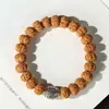 Pulsera Pequeña de Bodhi Vajra Similar al Jade Natural para Mujeres, Accesorio Estilo Tíbet, No Necesita Pulido, Forma Pátina, Joyería de Mano, Cuentas de Oración Budistas para Hombres
