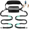 Guia Dupla para Cães Mãos Livres com Bolsa para Cães Médios e Grandes - Guia Transversal e de Cintura para Passeio de Cães - Sem Puxar, Sem Emaranhar