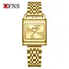Reloj de mujer Oufanni TEMU, impermeable, diseño de cierre cuadrado de moda, nuevo modelo de importación de lujo ligero, reloj de pulsera de cuarzo
