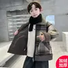 Chaqueta de Lana para Niños Estilo Otoño e Invierno 25 Nueva Chaqueta Gruesa de Forro Polar Rellena de Algodón para Niños Mayores Ropa de Invierno para Niños