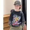 Camiseta Patchwork Dos en Uno para Niños, Sudadera de Manga Larga Estilo Coreano Otoño Nuevo para Niños, Camiseta Básica Infantil, Camiseta de Moda