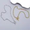 Cadena de Clavícula Cruzada Europea y Americana Transfronteriza, No se Desvanece, Hipoalergénica, Collar Estilo Europeo y Americano, Collar con Colgante para Hombre y Mujer