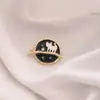 Broche de Laço Coração Simples para Mulheres, Corsage de Luxo, Alfinete Anti-Exposição para Gola Feminina, Alfinete de Cardigã, Acessório de Roupa
