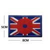 Haike Outdoor Spot Bandera de arroz británica Pegatina de tela bordada Brazalete de velcro Insignia de moral táctica con calavera