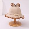 Chapéu de Pescador Puro Algodão Japonês para Bebê Chapéu de Bacia Renda Princesa Chapéu de Tecido para Bebê Estilo Universitário Chapéu de Sol