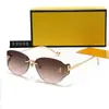Gafas de Sol Unisex con Pantalla Curva Marca Grande Europea y Americana F Moda Sin Marco Bordes Cortados Gafas 99008