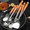 Juego de Utensilios de Cocina de Acero Inoxidable: Cuchara para sopa, Espumadera, Espátula gruesa para cocinar, Cuchara ranurada, Utensilios de cocina para el hogar, Venta al por mayor desde el fabricante