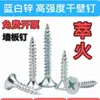 Clavos de Zinc Azules y Blancos de Alta Resistencia para Tablaroca, Clavos Galvanizados para Pladur, Tornillos Blancos para Madera, Tornillos Autorroscantes de Cabeza Avellanada Phillips