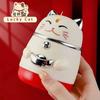 Nueva caja creativa de palillos de dientes de lujo con luz tipo pulsador, tubo para palillos de dientes, tarro para palillos de dientes de gato Lucgy de alto valor para sala de estar y hogar.