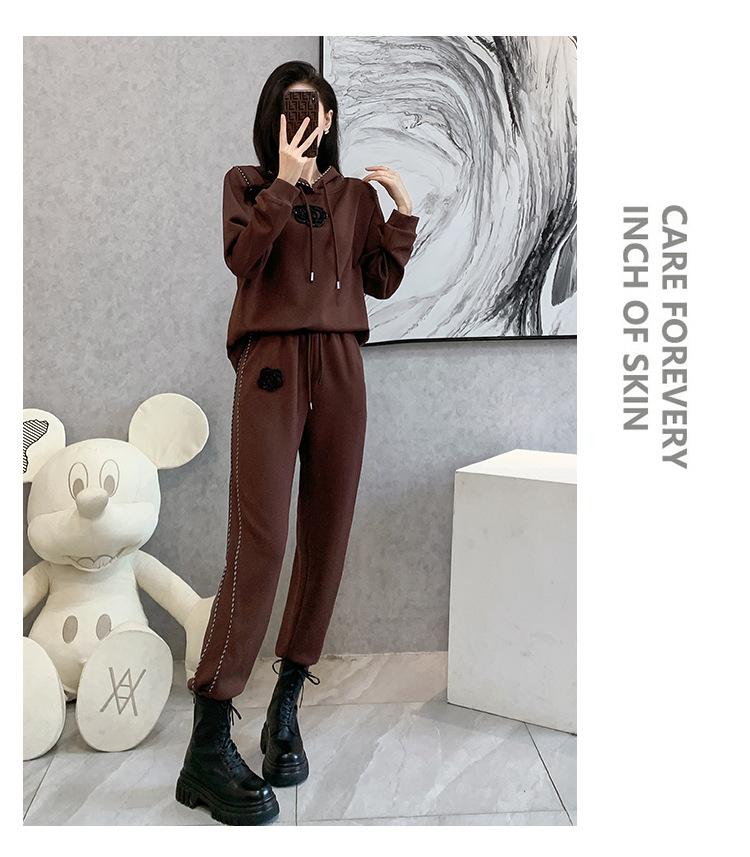 跨境淘货源2023秋季新款街头潮流减龄小个子爆款欧货网红款运动套装休闲运动气质休闲时尚流行新款秋装秋装女装时尚套装套装女装秋季套装女套装女女士运动服女装两件套套装卫衣套装休闲套装秋季套装女装时尚套装盐系休闲套装女装2023