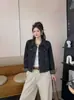 Nueva Chaqueta de Mezclilla Vintage Estilo Coreano Otoño 2026 para Mujer, Corta, Cuello Solapa, Adelgazante, Chaqueta Versátil para Mujeres Bajitas