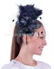 Horquilla para el pelo con plumas y flores de estilo europeo y americano, popular en Amazon, color blanco, para novias, de malla, accesorios para el cabello, ramillete para mujer