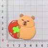 Etiqueta de equipaje de capibara linda famosa en Internet Kabibala accesorios zapatos flor comida juego etiqueta de equipaje etiqueta de identificación colgante