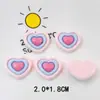 Accesorios Brillantes de Resina con Forma de Corazón de Color Macarrón Material de Decoración para Pinza de Pelo DIY, Agarrador, Taza de Agua, Imán de Refrigerador, Funda de Teléfono Móvil
