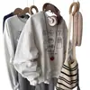 Sudadera de Manga Larga sin Capucha Retro Americana Redonda para Mujer Tallas Grandes Nuevo Estilo Primavera Temprana Top Adelgazante Holgado para MM