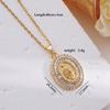 Collar Maria femenino Europa y Estados Unidos explosiones transfronterizas colgante de circonita personalidad temperamento Joker chapado en oro de 18k joyería al por mayor