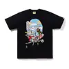 Marca da Moda Cabeça de Macaco Camuflada Transfronteiriça Manga Curta 230g Peso Pesado Comércio Exterior Atacado Unissex Dropshipping Camiseta Tubarão