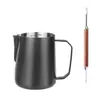 Jarra con Forma de Calabaza para Arte Latte de Café, Jarra de Acero Inoxidable 304 para Espumar Leche, Taza de Espuma de Leche, Taza para Espumar Leche con Escala 400