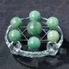 Esfera de Cristal Natural Siete Estrellas Adornos Originales Piedra Pulida Cornucopia para el Hogar Decoración de Entrada de Oficina Adornos Feng Shui