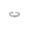 Nuevo anillo de cruz de diamante flash para mujer, anillo de banda de personalidad simple y de moda, anillo liso de nicho, anillo, venta al por mayor en vivo