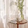 26 Años de Cortinas Transparentes Estilo Francés de Encaje Blanco Shaoxing al por Mayor para Sala de Estar, Dormitorio, Balcón, Ventana Saliente Calada, Cortina de Puerta, Translúcida