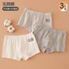 Paquete de 3 bóxers para niños, ropa interior de algodón puro para niños, tipo bóxer transpirable, shorts para bebé, estilo delgado